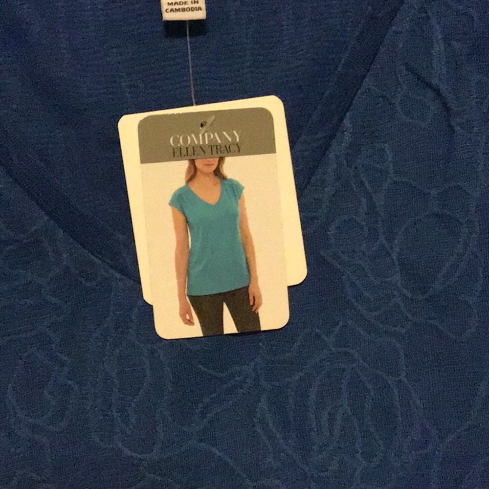 Ellen Tracy Cap Sleeve Top